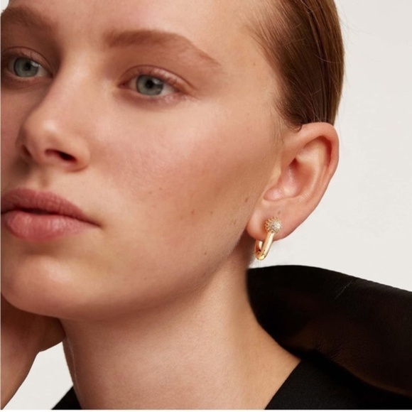 GOLD 14k Gold Plated Minimalist Earrings - Picture 4 of 4